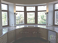 кухонная столешница с подоконниками из Hi Macs VE26 Shasta высотой 3 см 